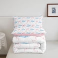 thumbnail image 5 of meiyoeat cute Seashell Bow Twin Comforter Sets,Watercolor Coastal Style Bedding Set,Pink Reversible,2 Pieces,1 Comforter and 1 Pillowcase, 5 of 7