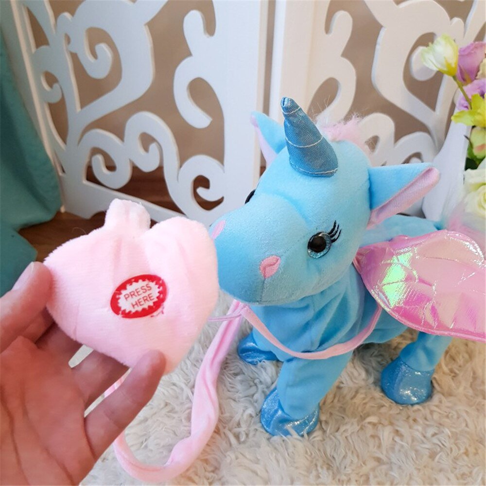 Peluche licorne électrique pour enfants, jouet amusant, Animal en