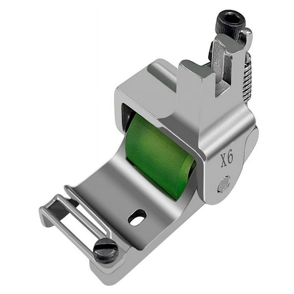 X6 Adjustables Edge Guide Rolled Hem Feet 0.1-12.5mm, Roller Hemmer Foot for Industrial Lockstitch Left Blade