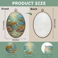 thumbnail image 2 of Oval Framed Wall Art Colorful Underwater Scene Sea Turtles Tropical Fish Vibrant Coral Canvas Wall Art Oval Vintage Wall Decor Prints Hanging Decor for Home Bedroom Living Room Office 8"x11.4", 2 of 7