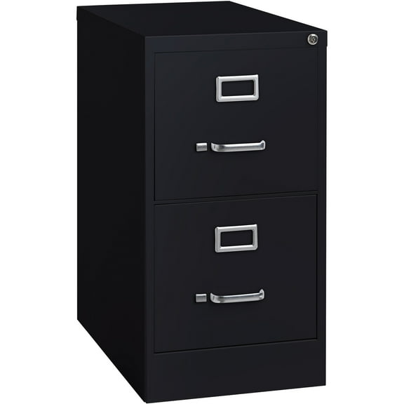 FILE CABINET VERTICAL 2 DRAWER LETTER SIZE BLACK POWDER COAT