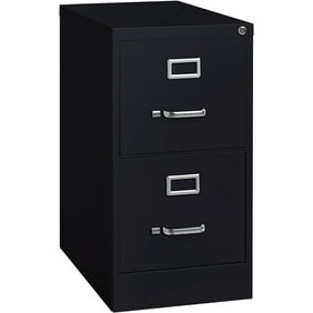 2 Drawers Vertical Steel Lockable Filing Cabinet, Black
