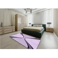 thumbnail image 4 of Ahgly Company Indoor Rectangle Patterned Purple Flower Purple Area Rugs, 8' x 10', 4 of 6