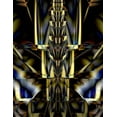 thumbnail image 1 of Xzendor7 "Spire of Gold & Cobalt Blue Center Cut" Glossy Poster, 1 of 2