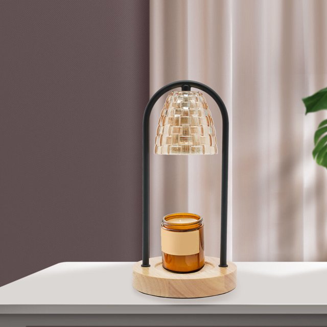 Candle Warming Lamp Electric Candle Warmer + Timer Candle Light Candle Holder Black