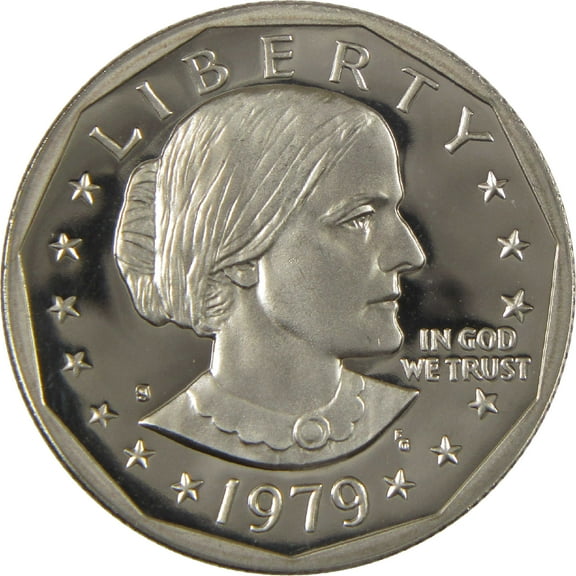 1979 S Type 1 Filled S Susan B Anthony Dollar Choice Proof Clad SBA