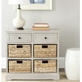 thumbnail image 5 of SAFAVIEH Herman 2-Drawer Storage Unit with 4 Wicker Baskets, Vintage Grey, 5 of 5