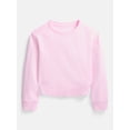 thumbnail image 2 of Athletic Works Girl's Active Fleece Crewneck Sweatshirt and Fleece Jogger Sweatpants Set, 2-Piece, Sizes 4-18 & Plus, 2 of 5