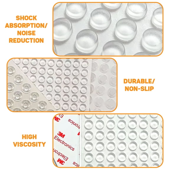 Self-Adhesive Clear Rubber Feet Tiny Bumpons 0.25" in Diameter x 0.079" Height PACK/100pcs (6x2mm 100pcs)