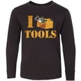 thumbnail image 3 of Inktastic I Love Tools Long Sleeve Youth T-Shirt, 3 of 5