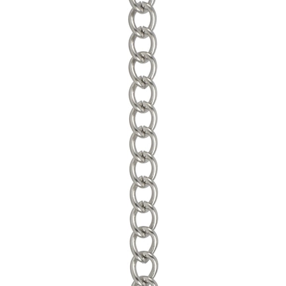 Bead Landing Curb Chain - Stainless Steel Layering Jewelry/Apparel - Silver - 7 yd. Length - 1-Spool
