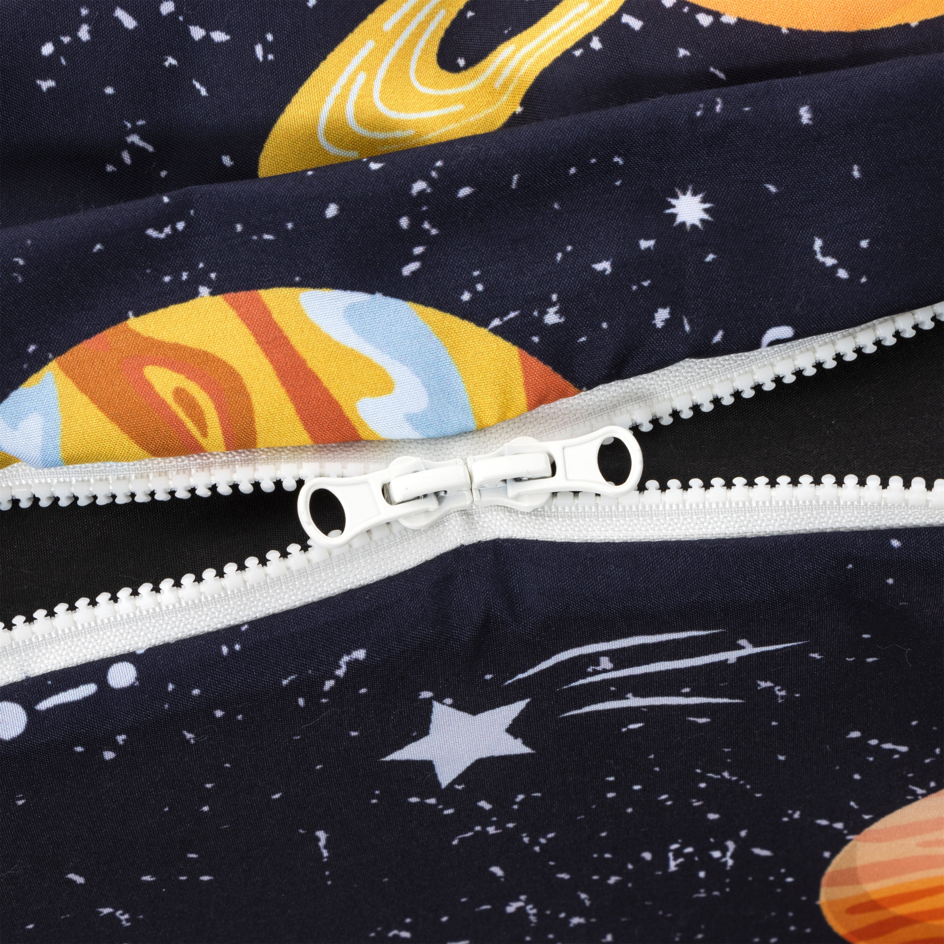 Btargot Galaxy Space Zipper Comforter Set Twin for Kids Boys Planet Constellation Bedding Set