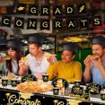 thumbnail image 2 of Graduation Plates Graduation Party Decoration Supplies 2025 Congratulations Banner Paper Disposable Tableware Tablecloth Serves 24 Black, 2 of 7