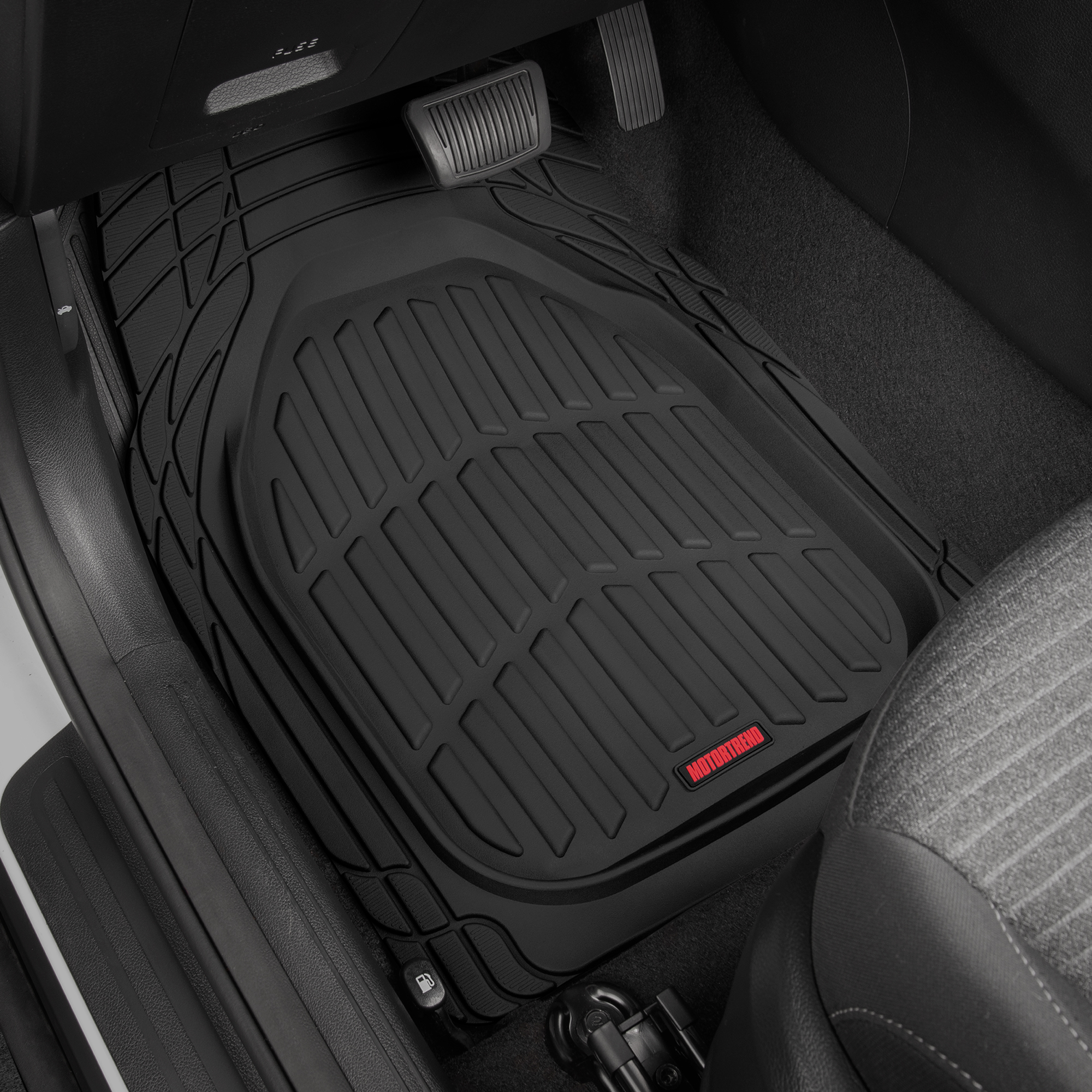 Motor Trend FlexTough Black Rubber Floor Mats with Trunk Cargo Liner photo 5