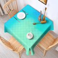 thumbnail image 2 of 42x42in(107x107cm) Square Tablecloth, Waterproof Polyester Table Cover, Wrinkle Resistant & Washable Fabric for Dining, Kitchen, Picnic, Abstract Geometry Print, 2 of 6
