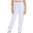 thumbnail image 4 of Wide Leg Sweatpants, Audhol Women Fleece Baggy Sweatpants with Pockets Wide Straight Leg High Waist Joggers Drawstring Sweat Pants Winter Clothes Sweatpants Women White XL, 4 of 5