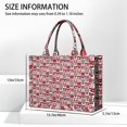 thumbnail image 3 of Large Capacity Tote Bag,Red and Black Christmas Love Pattern Handbag Fashion Luxury Tote Bag,15.7"x13"x 5.1" Inches,Laptop Compatible, 3 of 6