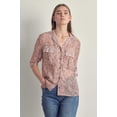thumbnail image 3 of Front pocket roll up sleeve chiffon blouse, 3 of 10