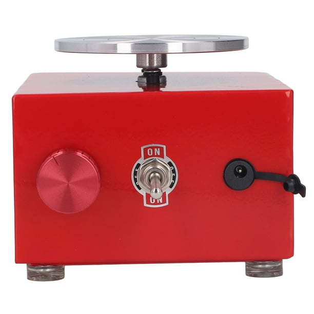 Torno De Alfarería Eléctrico, Mini Torno De Alfarería 100-240V Rojo 2000 RPM Para Enseñanza Escolar Para Niños