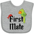 thumbnail image 3 of Inktastic First Mate Pirate with Parrot and Bandanna Boys or Girls Baby Bib, 3 of 4