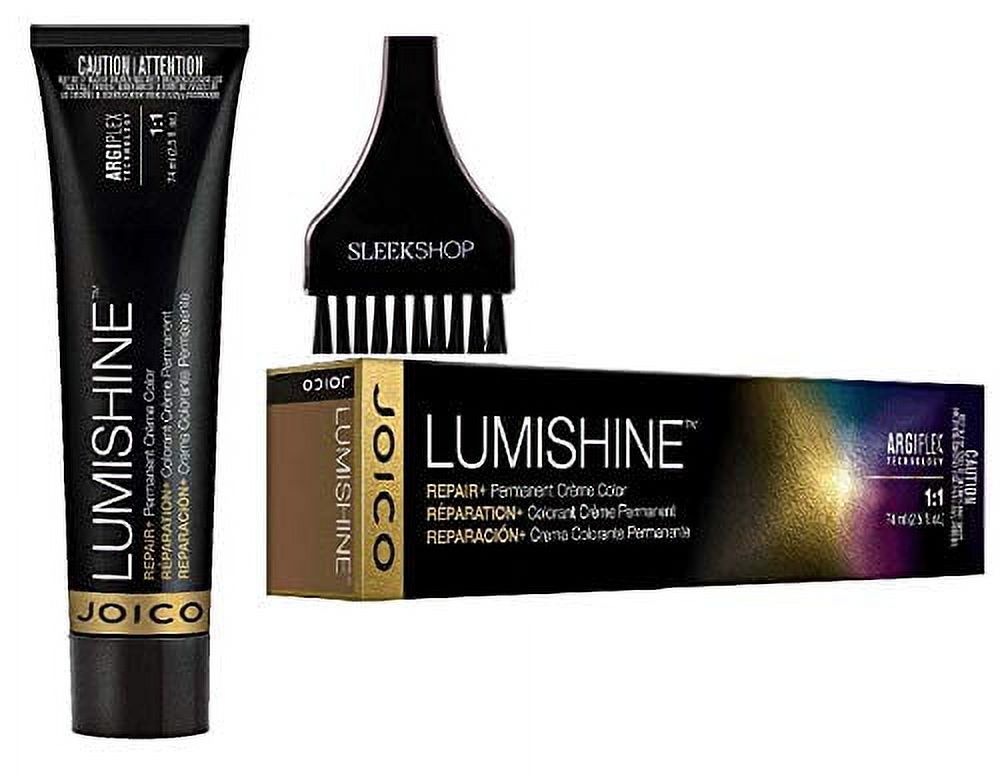 Joico LUMISHINE Repair+ PERMANENT Creme Hair Color (with Sleek Applicator Brush) Cream Haircolor (5NA Natural Ash Light Brown) - image 2 of 2