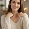 thumbnail image 5 of Midir&Etain Mom Necklace 14K Gold Plated Sunflower Necklaces for Women Heart Pendant Necklaces Birthday Mothers Day Jewelry Gifts for Mom Mum Wife, 5 of 7