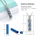 thumbnail image 2 of Cylinder Urn Necklace for Ashes for Women Men Hollow Cylinder Vial Keepsake Urn Cremation Jewelry for Human Pet Ashes Pendant, 2 of 7