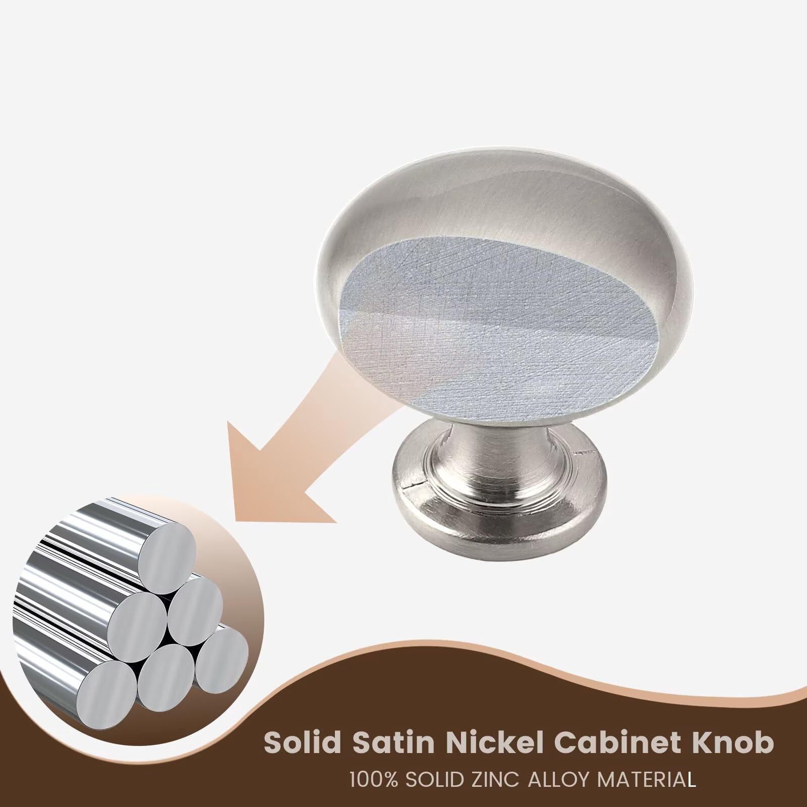 Aged Brass Knobs 12 Pack, Solid Warm Gold Cabinet Knobs, Antique Brass Drawer Knobs, Champagne Bronze Kitchen Cabinet Hardware,Diameter 1-1/5"