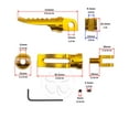 thumbnail image 2 of Gold GP Bevel Front Foot Pegs Suzuki GSXR 600 750 1000 SV Rider Set Footrest, 2 of 3