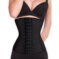 thumbnail image 4 of FANNYC Women's Tummy Control Body Shaper Waist Trainer Hourglass Corsets Cincher Girdle Trimmer Sport Workout Shapewear Underbust ,Black/Apricot, 4 of 6