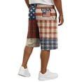 thumbnail image 3 of Iaqnaocc 250 Anniversary Usa Mens Shorts Big and Tall American Flag Stars Gym Shorts Men Drawstring Quick Dry Running Workout Beach Shorts for Men With Pockets Hot Pink L, 3 of 6