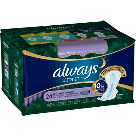 always overnight pads count thin ultra heavy extra