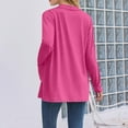 thumbnail image 4 of Uqiangy Pull Over Sweaters Womens Short Cardigans For Women Ladies Sweaters Crochet Tops For Women Women'S Long Sleeve Soft Chunky Knit Sweater Open Front Cardigans Hot Pink M, 4 of 7