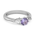 thumbnail image 2 of 0.10 Ctw Amethyst Gemstone 925 Sterling Silver Love Women Valentines Day Gifts Ring, 2 of 3