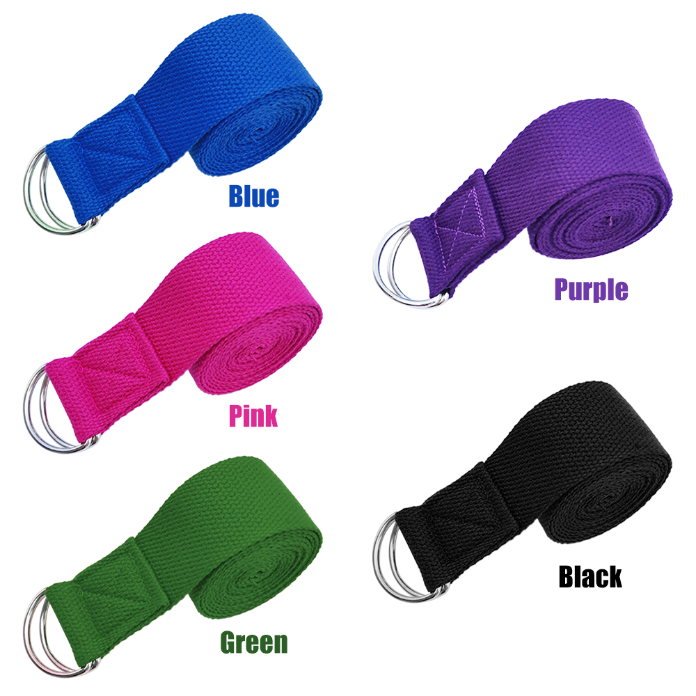 Yoga Stretching Strap Adjustable Yoga Belt Yoga Band with DRing Buckle