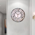 thumbnail image 3 of Axioma 12 inch Wooden Wall Clock Non Ticking Round Battery Operated Wall Hanging Quartz Roman numerals, 3 of 6