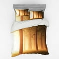 thumbnail image 1 of Ambesonne Forest Bedding Set 4 Pcs, Foggy Woodland, Queen, Tan, 1 of 3