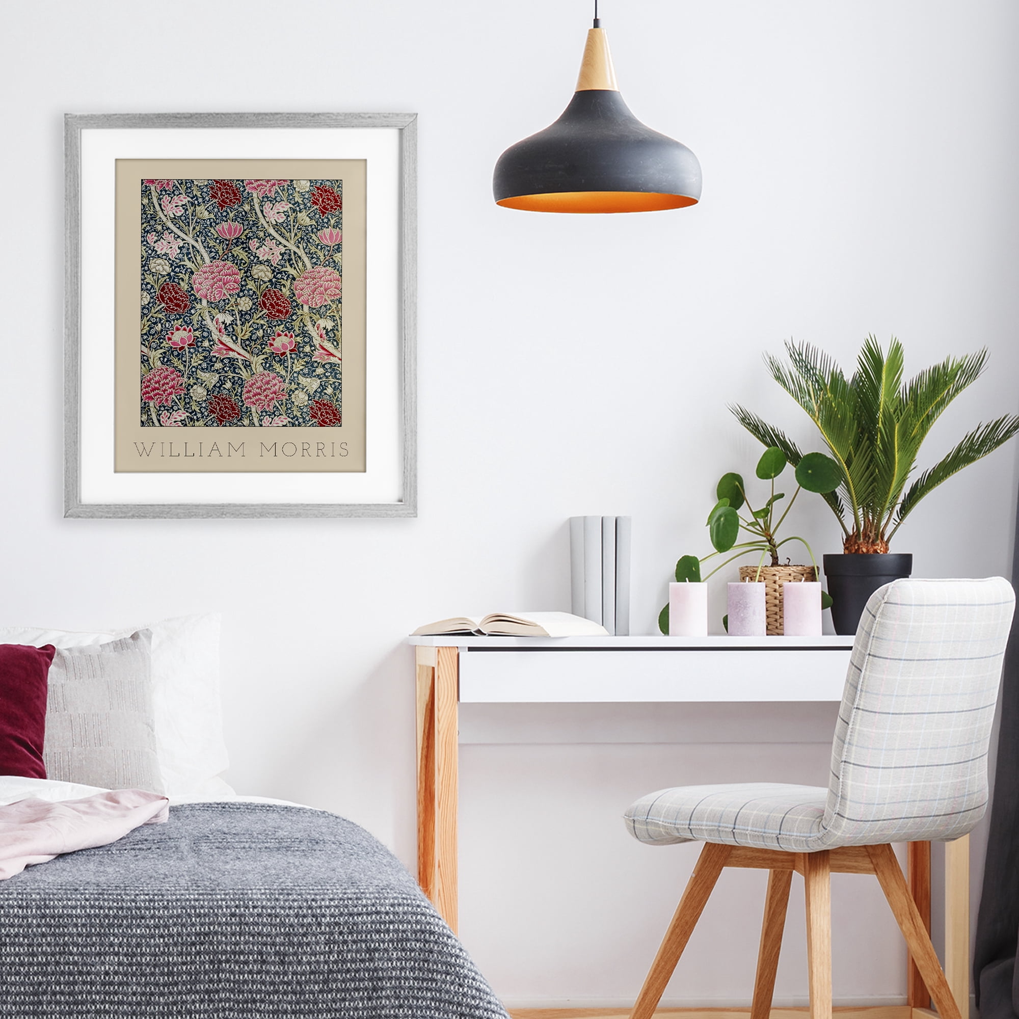 Stupell Industries Ornate Intertwined Flower Classic Gray Framed Print Under Glass, design by Lil' Rue