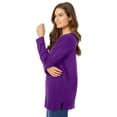 thumbnail image 4 of Woman Within Plus Size Cable Knit V-Neck Pullover Sweater, 4 of 6