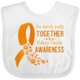 thumbnail image 3 of Inktastic Our Family Fights Together Kidney Cancer Awareness Boys or Girls Baby Bib, 3 of 4
