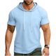 thumbnail image 2 of Pullover de Manga Corta para Hombres Casual Sólido de Moda con Capucha de Bolsillo Deportivo Camiseta Superior, 2 of 7
