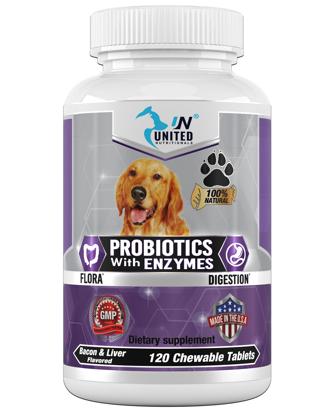 Probiotics with Enzymes for Dogs, Digestive Support