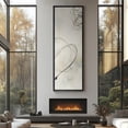 thumbnail image 4 of Large Framed Canvas Art for Living Room Wall Decor, Neutral Abstract Lines Canvas Print for Bedroom Decoration - 60"x20" Black Framed, 4 of 6