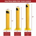 thumbnail image 2 of Dextrus Safety Bollard Post, 42" x 4.5" Steel Bollards, Traffic Bollard for Parking Warehouse Roadside Park Traffic Area, 2PCS, 2 of 8