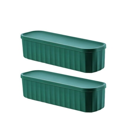 

2 Pieces 5 Grids Storage Box Drawer Dividers Makeup Lipstick Case with Cover Multifunction Plastic for Closet Desktop Cabinet Bra