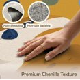 thumbnail image 6 of ODIKA 6'x9' Washable Area Rug Non-Slip, Easy Care, Blue Gold Whimsical Canine Illustration Charming Abstract Puppy Motifs with Playful Dots for Family Room, Living Room, Master Bedroom, 6 of 7
