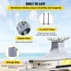 thumbnail image 5 of Restored VEVOR T-Top Boat Cover, apto para barcos de 20'-22', Heavy Duty 600D Marine Grade Oxford Hard Top Cover, resistente a los rayos UV, impermeable, consola central (Refurbished), 5 of 9