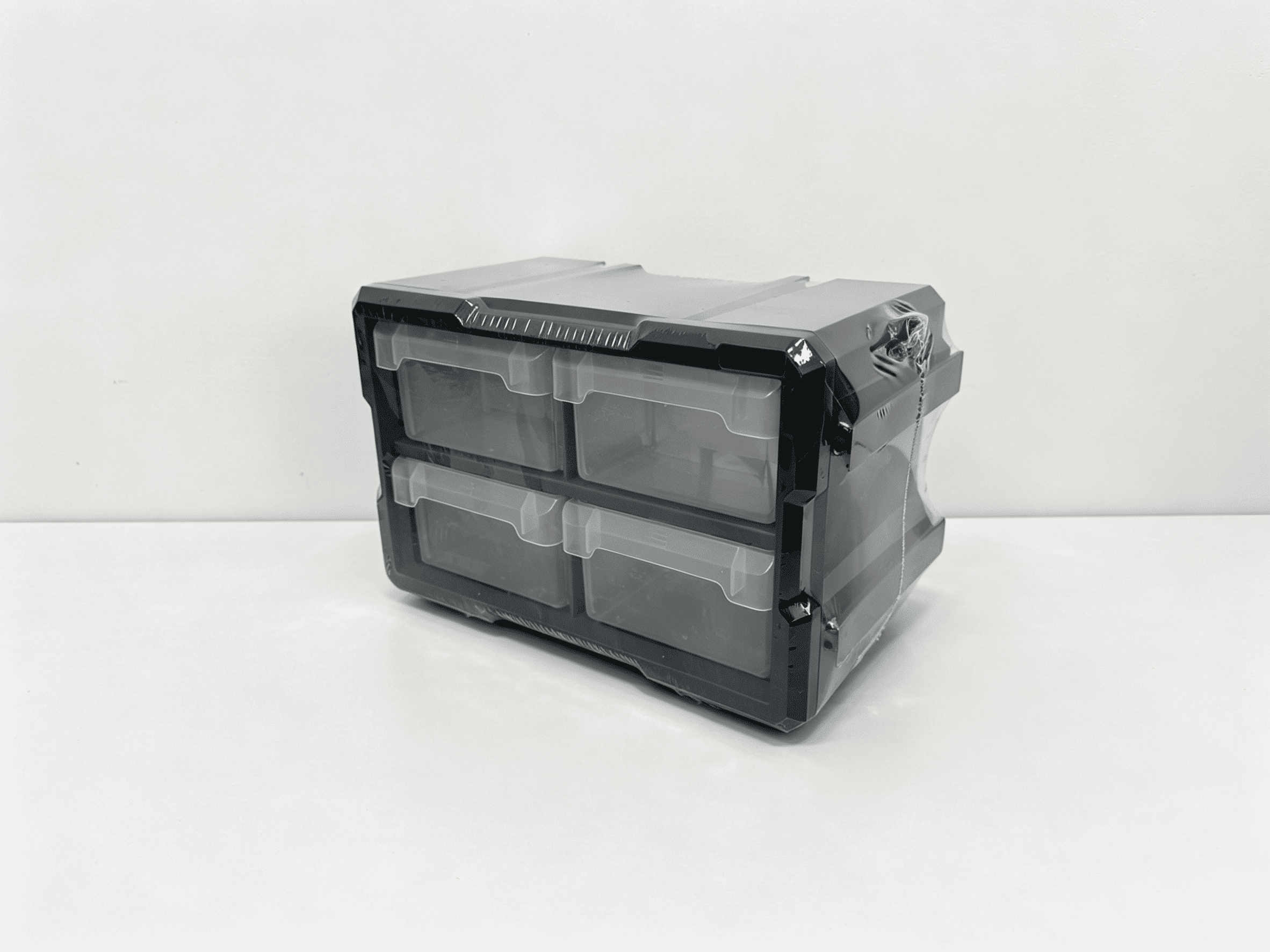 Homeworks Armoire de rangement en plastique à 12 bacs pour pièces, quincaillerie et bricolage