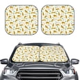 thumbnail image 2 of Daiia Leopard Print 2PCS Car Windshield Sun Shade, Foldable Sun Shield for Car Front Window, Auto Sun Blocker Visor Protector Universal for Truck SUV Pickup-Medium, 2 of 7