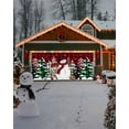 thumbnail image 4 of Garage Door Banner Cover 7 x 16 ft, Merry Christmas Snowman Xmas Tree Black Red Buffalo Plaid Christmas Garage Door Decorations Holiday Christmas Backdrop Decor for Winter New Year Xmas Party, 4 of 6